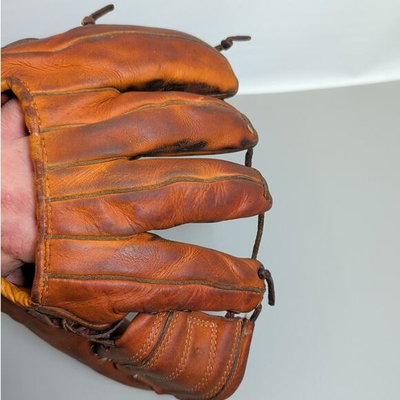 Vintage Flexotan Deep Cuf Pocket Baseball Glove Ted Williams Model TW - Picture 7 of 9